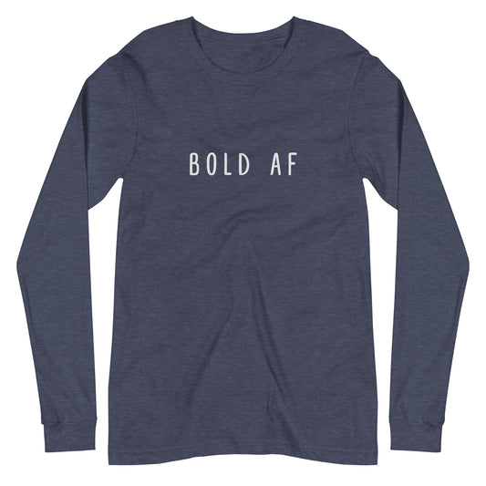 Bold AF long sleeve shirt - navy heather